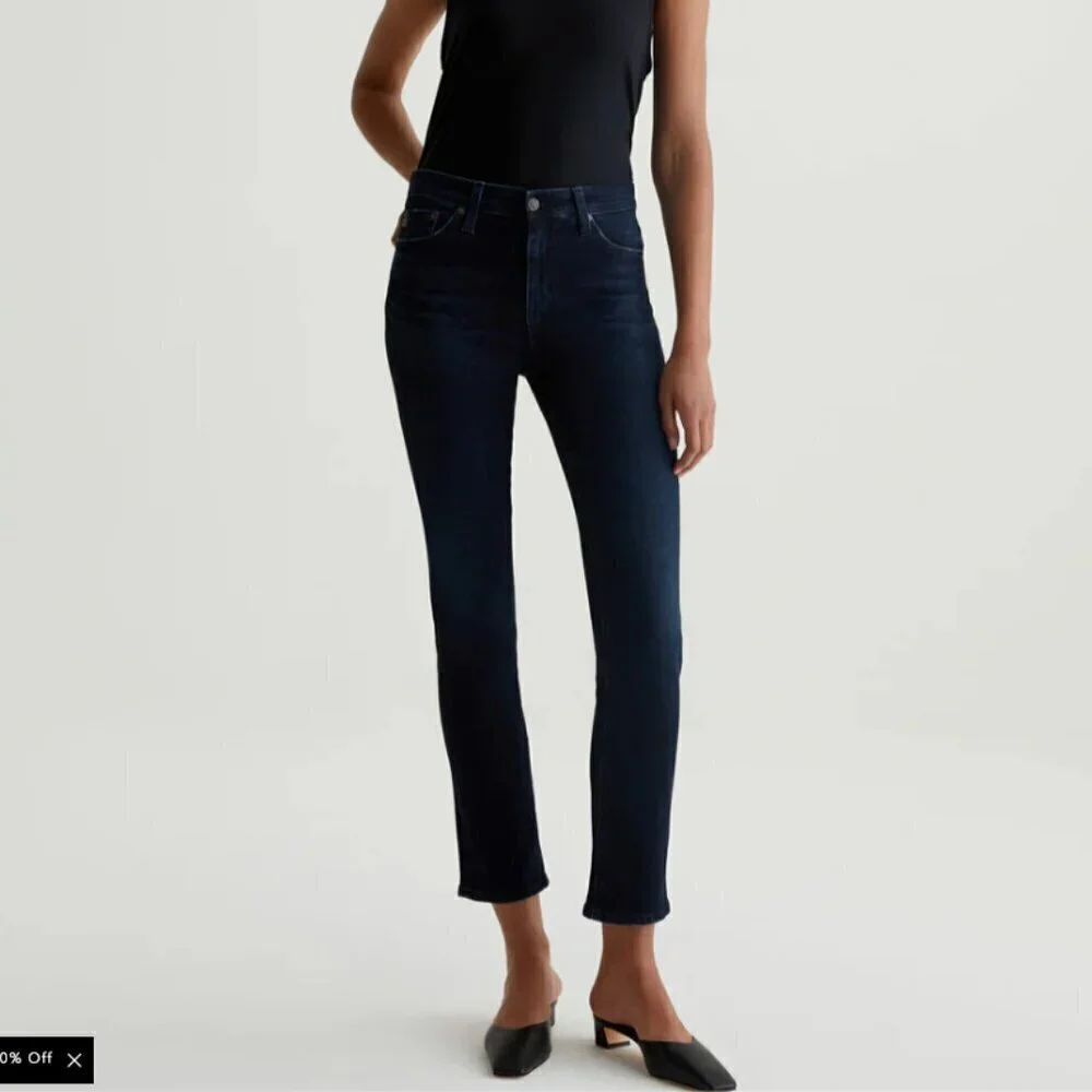 AG Adriano Goldschmied Mari Slim Straight Dark Wash Denim Jeans, size 27R - Picture 1 of 13